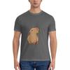 Capybara with a Leaf, Eat Your Greens! Classic T-Shirt Oversized T Shirt Men T Shirts for Men Mens Vintage T Shirts