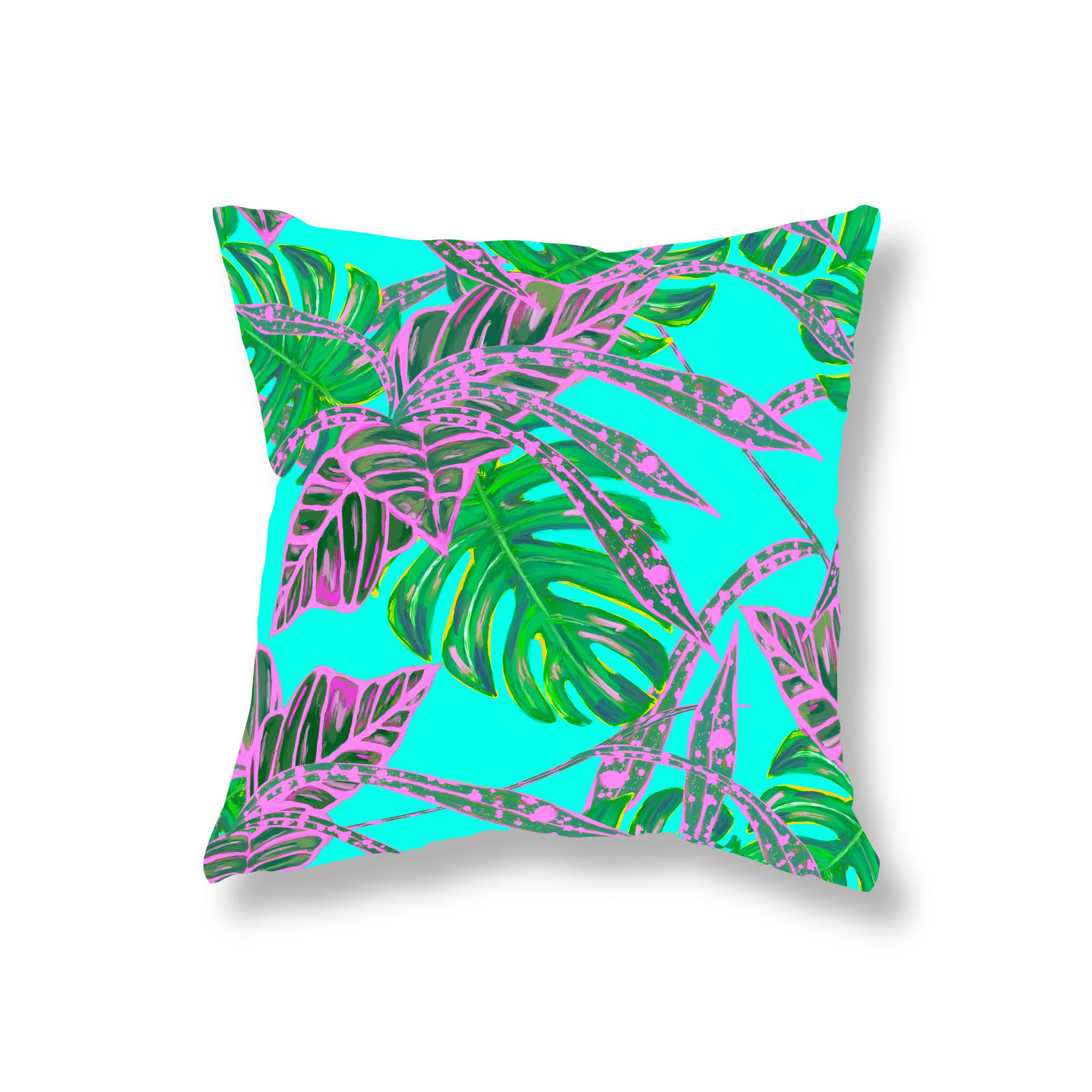 

Красочные художественные наволочки с листьями растений, украшения для дивана, прикроватные тумбочки для офиса, игрового стула, чехлы для подушек, украшения дома 45x45 см 40x40cm