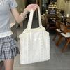 Casual Hollow Design Women's Knit Shoulder Bags Vacati Style Woven Ladies Beach Bucket Tote Simple Female Underarm Handbags