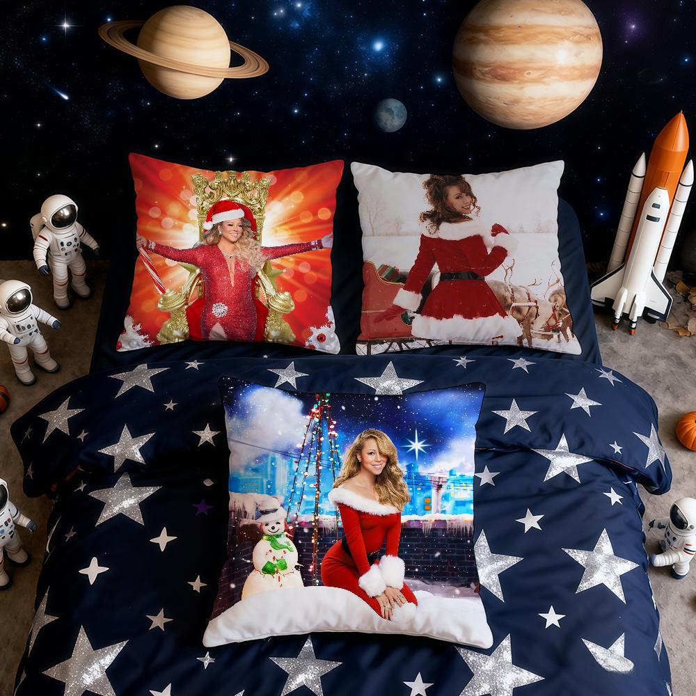 Singer M-Mariah C-Carey Merry Christmas cushion cover Home Office Convenient Nordic Simplicity Hit With Zipper Cushion Cover