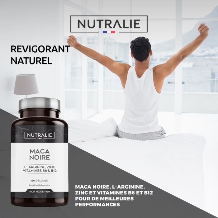 MACA 24000 mg + L-Arginin, Zink und Vitamine B6 und B12 - 120 Kapseln NUTRALIE