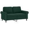 Vidaxl 2-Osobowa Sofa Z Poduszkami, Ciemnozielona, 120 Cm, Aksamit
