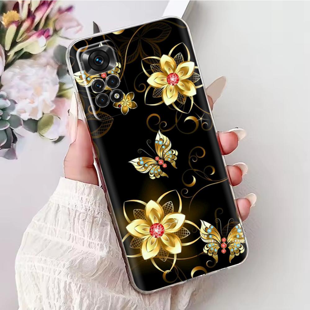 Soft TPU Case For Redmi Note 11 Pro Plus Case Butterfly Painted Phone Silicone Back Cover For Xiomi Redmi Note 11 Note11 Pro 11S