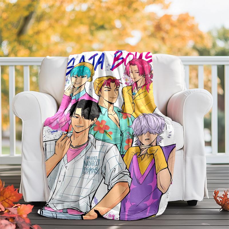 Saja Boys Theme Printed Blanket - Perfect for Couch, Bed, Travel & Outdoor Use | Machine Washable, Cozy & Durable.