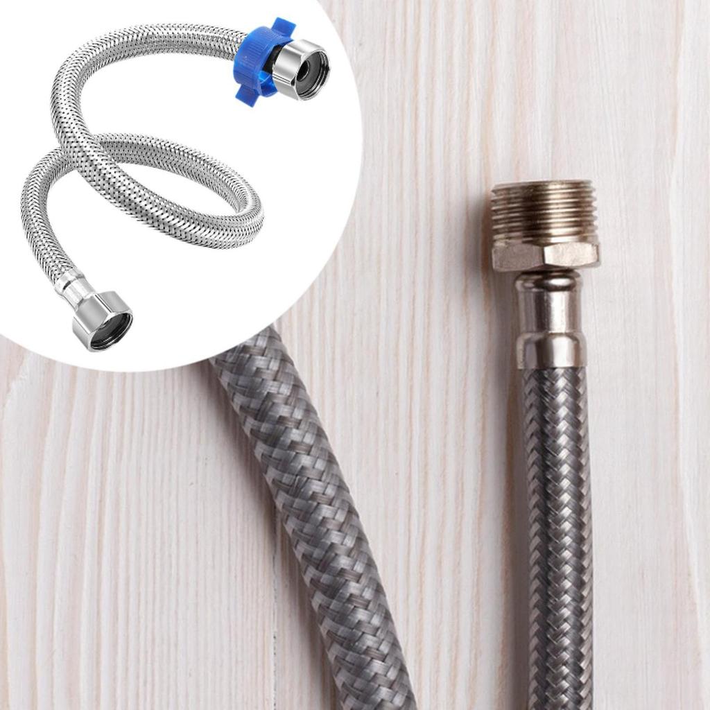 and Cold Water Faucet Inlet Hose Flexible Supply Line for Home Use 60cm