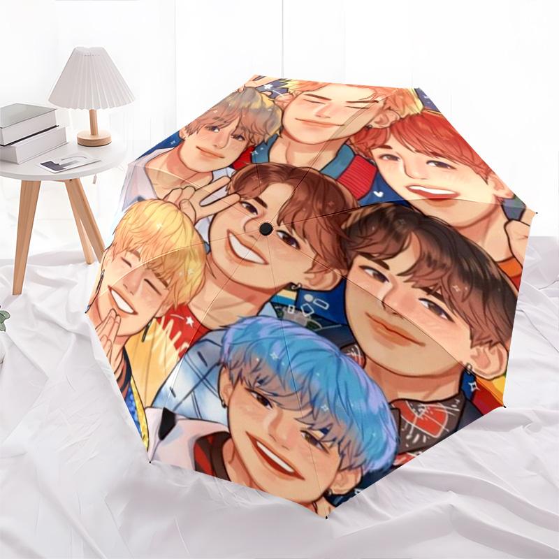 BTS Automatic Umbrella - Suitable Travel Outdoor Portable Umbrella Birthday Gift Daily Essentials