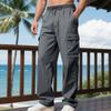 Autumn and Winter Pocket Overalls Men's Loose Casual Straight-leg Men's Casual Pants