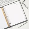 Printable Label Divider 8-Tab Set Large Standard Labels Easy Peel Durable Reinforced Paper Compatible with Inkjet Laser Printers