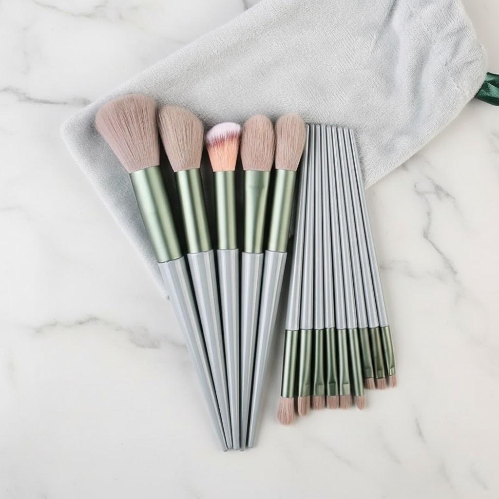 13Pcs Foundation Powder Eyebrow Makeup Brush Set Complete Eyeshadow Blending Blush Brush Kit Beauty Tools