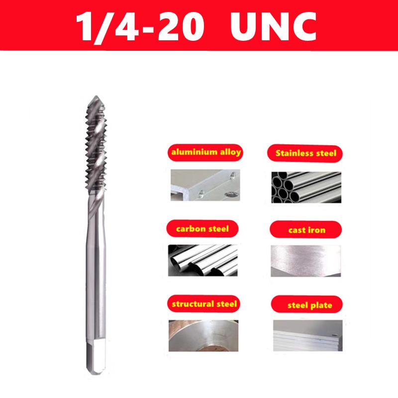 1pcs W6542 HSS American Spiral Groove Machine Tap UNC/UNF, Used for Stainless Steel Internal Thread Tapping and Drilling Tools