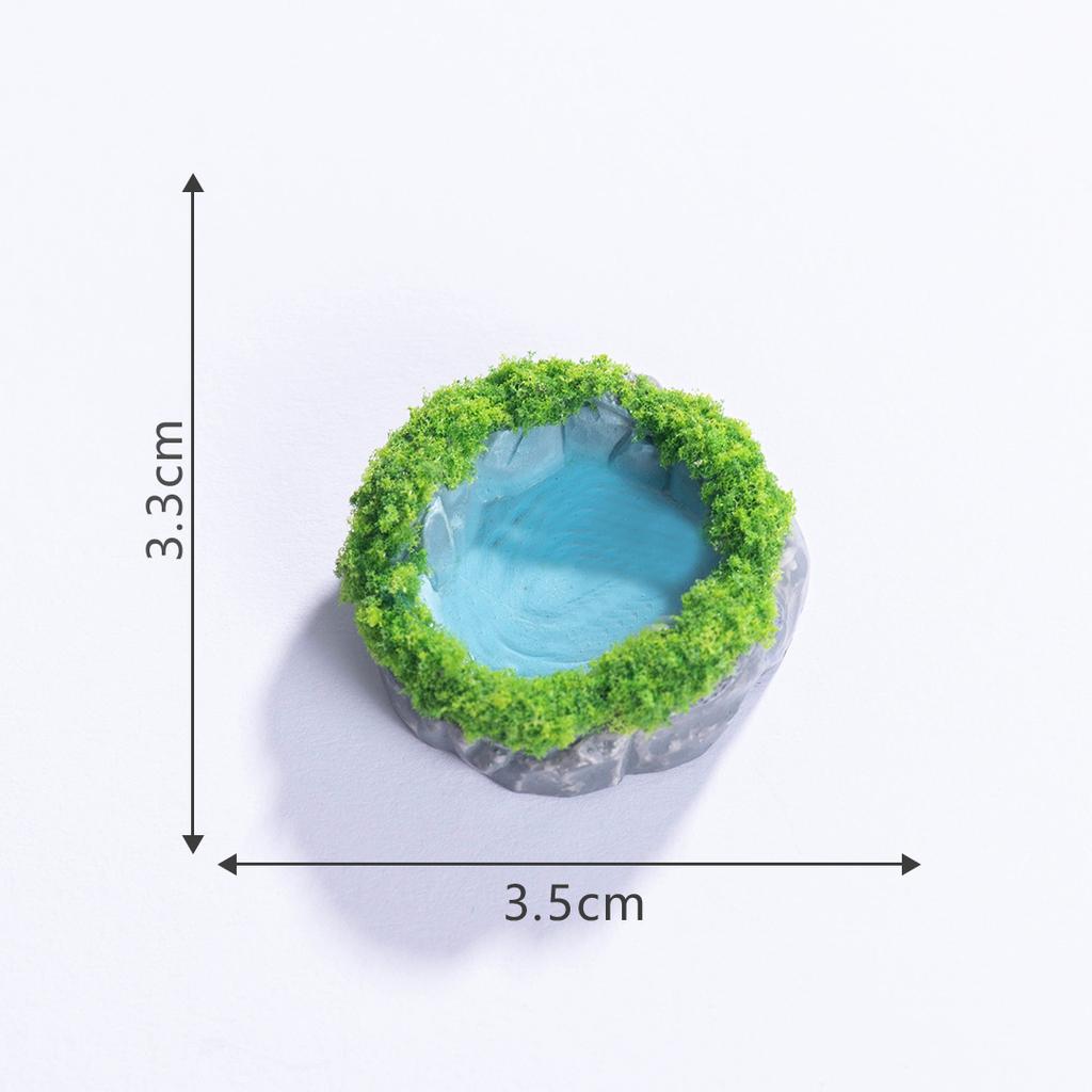 Creative Simulation Pool Figurine Ponds Model Resin Craft Moss Micro Gardening Landscape DIY Decorative Accessories