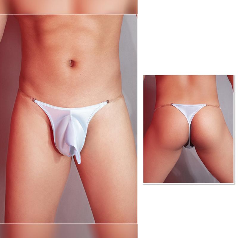 1Pc Underwear Sexy Nylon Stretchy Thongs Underpants Briefs Men's Lingerie
