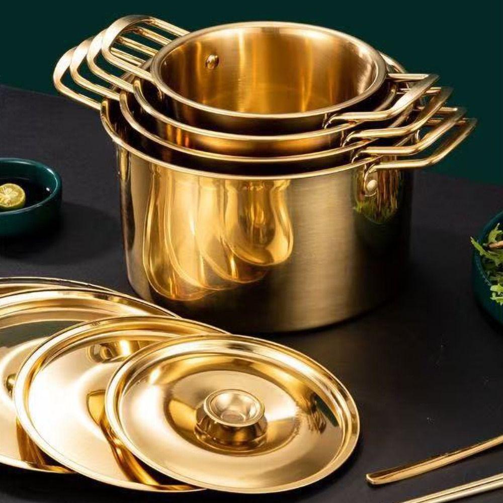 Double Handle Noodle Cooker Deepened Stew Pot Multipurpose Soup Cooking Pot  Porridge