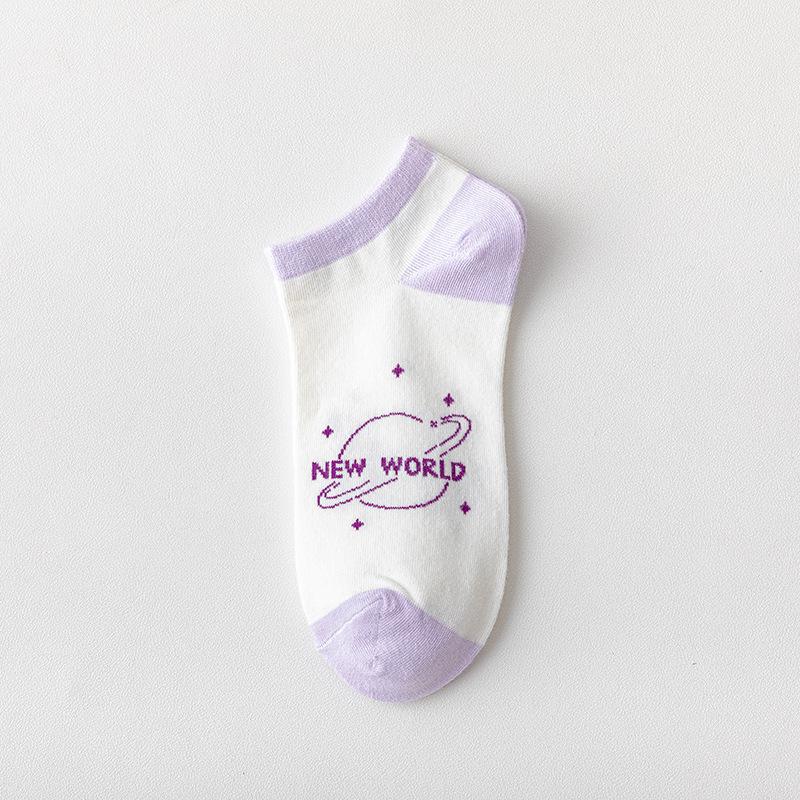 

Женские короткие носки, летние тонкие с низким вырезом, милые мультяшные, короткие носки с низкой посадкой, дышащие носки-лодочки для весны и осени 1 pair