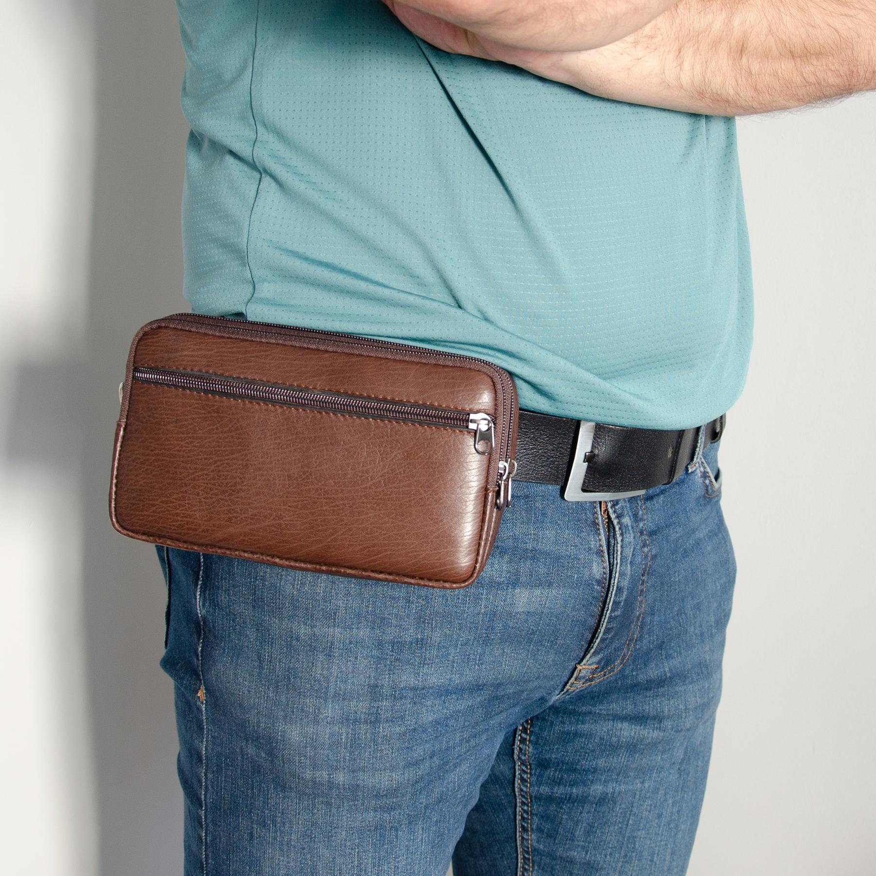 

Длинный мужской кошелек Lederax из натуральной кожи, поясная сумка