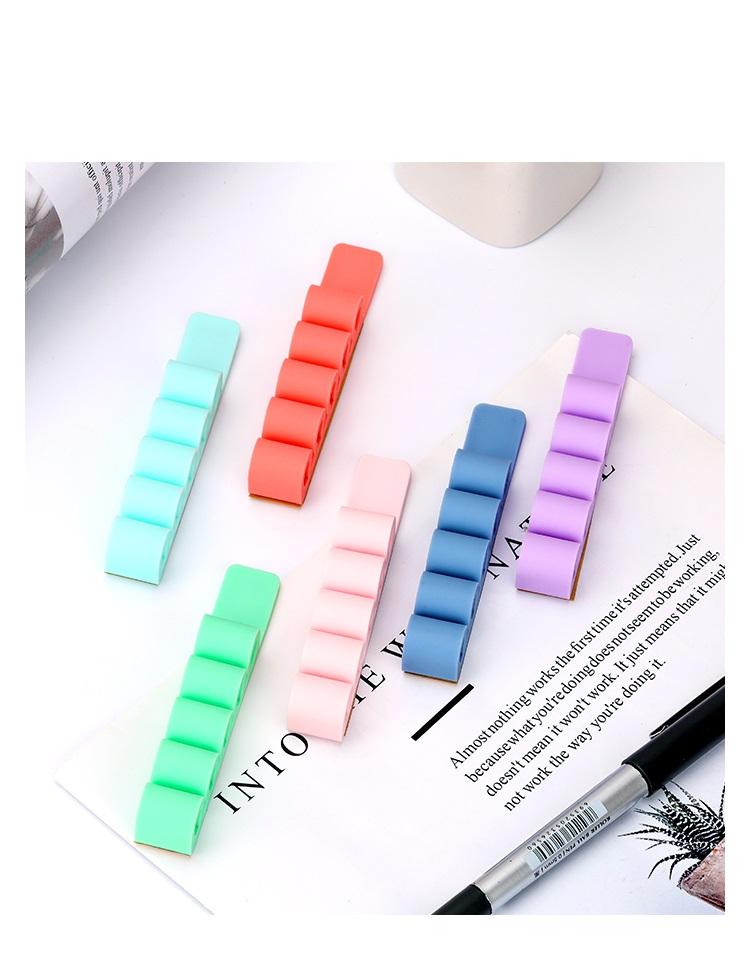 Silicone office organizer for cables, wires, and pens, orange
