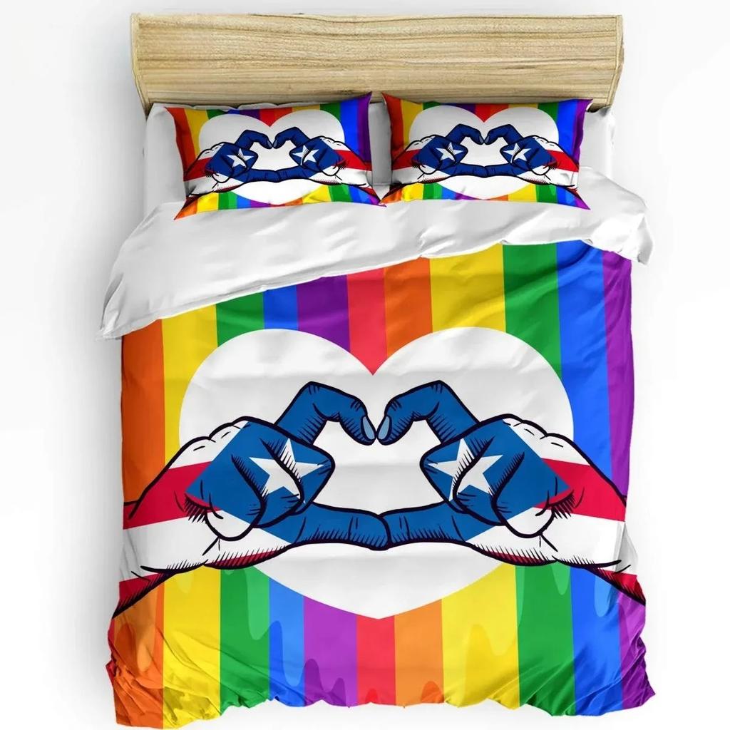 3d Print Puerto Rico flag Bedding Set Duvet Cover 1 Duvet Cover 2 Pillowcases Adult and Kids Bedding Set Luxury Children's Gifts
