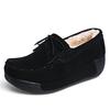 Fashion Cow Suede Platform Shoes Plush Warm Walking Shoes Women Winter Cotton Shoes Non-slip Mother Shoes
