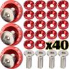 JDM Style Car Fender Washer License Plate Bolt M6 Screw Aluminum Gasket Engine Bay Dress Up Kit Bumper Fastener Modification