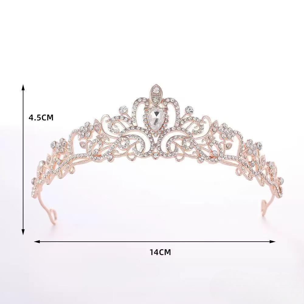 Bride's Crown Headwear Catwalk Decorations Luxurious Coming of Age Ceremony Hair Accessories Birthday Crowns  Wedding Photo Accessories