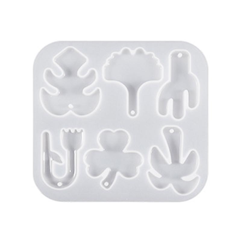 Crystal Earring Pendant Mould Ear Clips Silicone Mold Irregular Shapes Earrings Mould for DIY Enthusiasts Crafts Mould