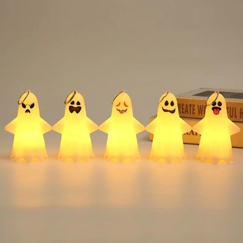 Glowing Plastic Ghostly Lamp Ornamentation Easy Hanging Light Design Safe For Kids Holiday homes Decoration Garden Display