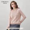Comon Boca Women's Casual Drawstring Hooded Wool Knit Sweater