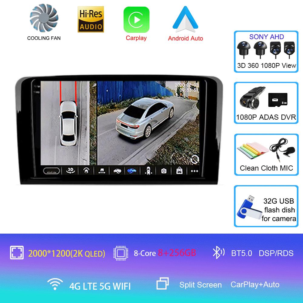 Android 14 Car Radio For Mercedes Benz ML GL ML350 GL320 X164 2005 - 2009 Multimedia Video Player Navigation Stereo GPS