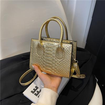 High-value Bag Women's 2025 Autumn New Trendy Snake Pattern Versatile Temperament Shoulder Messenger Bag French Design Small Square Bag