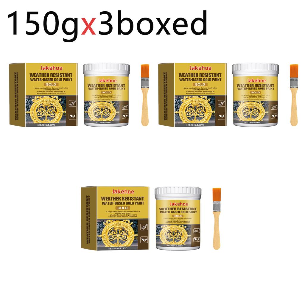 Tinta Dourada à Base de Água Resistente às Intempéries à Prova d'Água, Secagem Rápida, Tonalidade Metálica Rica Durável para Uso Externo Protegida contra UV 150g