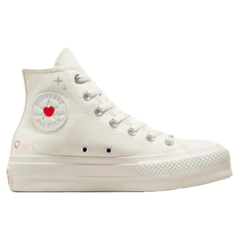 Converse Chuck Taylor All Star Comfortable and Versatile High-Top Canvas Shoes Women's White