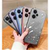 KEYSION Luxury Plating Glitter Phone Case for Xiaomi POCO F5 Transparent Soft TPU Shockproof Back Cover for POCO F5 Pro