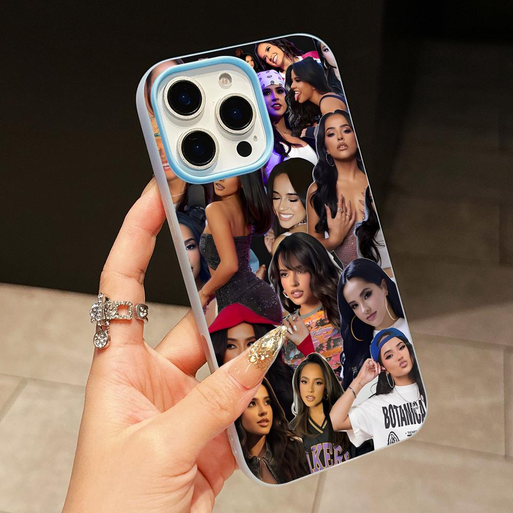 

Fashion Becky G Jelly Double layer Light Blue Mobile Phone Case for iPhone 17 16 15 14 13 12 11 Air Pro Max Plus Protective iPhone Air