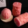Cylindrical Mold Embossed Candle Mold Silicone Mold Round For Proposal Wedding Crafts