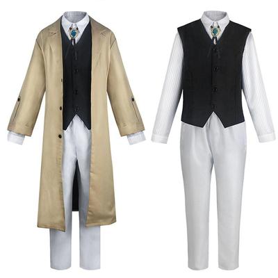 Homchee Trends Cos Detektiv Dazai Osamu Cosplay Kostým Dazai Oblečení Kompletní Sada pro Dospělé Anime Expo Comic Con