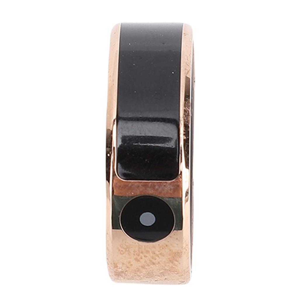 Touch Color Screen Smart Ring Gold Step Counting Smart Sleep Ring with APP Multiple Sports Modes for