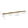 VidaXL Wall Shelves 4 Pcs White and Sonoma Oak 60x9x3 Cm