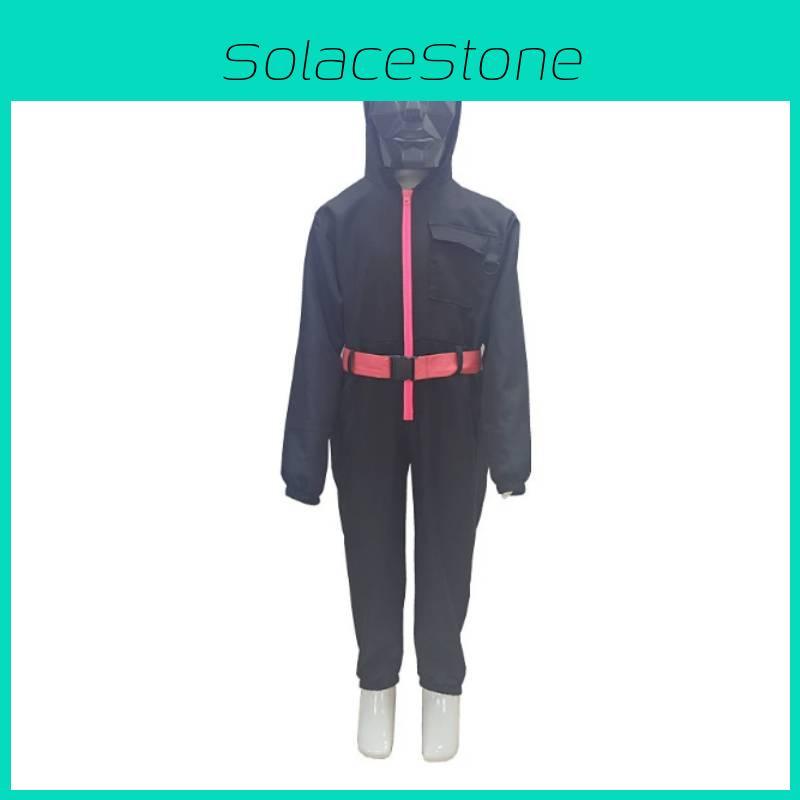 Squid Game Popular Movie Halloween Costume For Kids With Cotton Blend Fabric Cosplay Suit