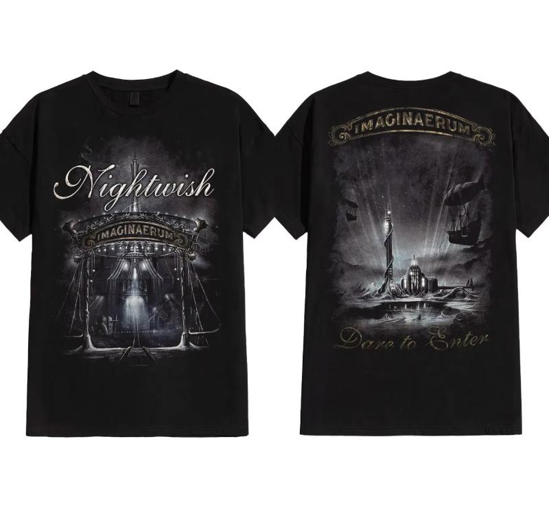 Hip Hop Streetwear Summer T-shirt Men s Women s Casual Cotton Overszied Short Sleeves Nightwish Band Print Y2k Men s Clothing S
