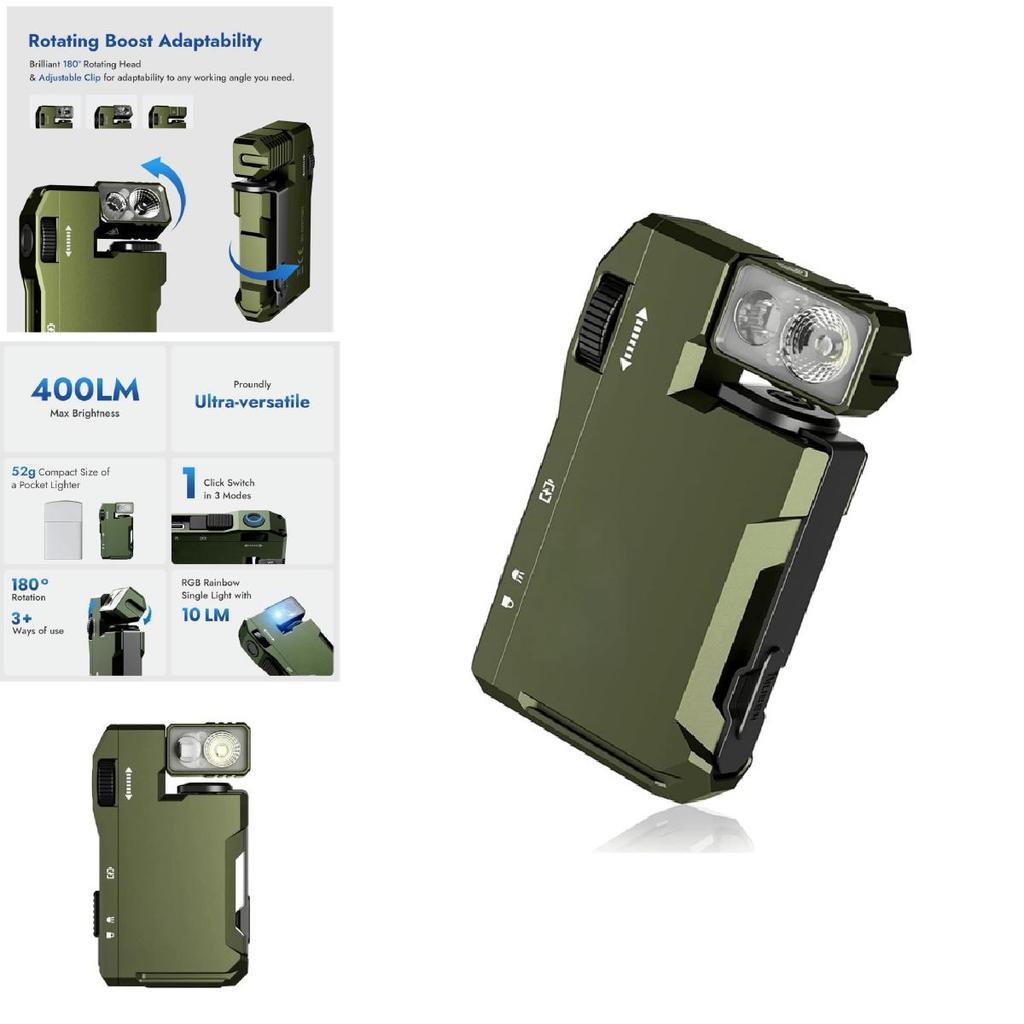 Edc Rechargeable Flashlight With 400 Lumens Compact Portable Light For Outdoor Use