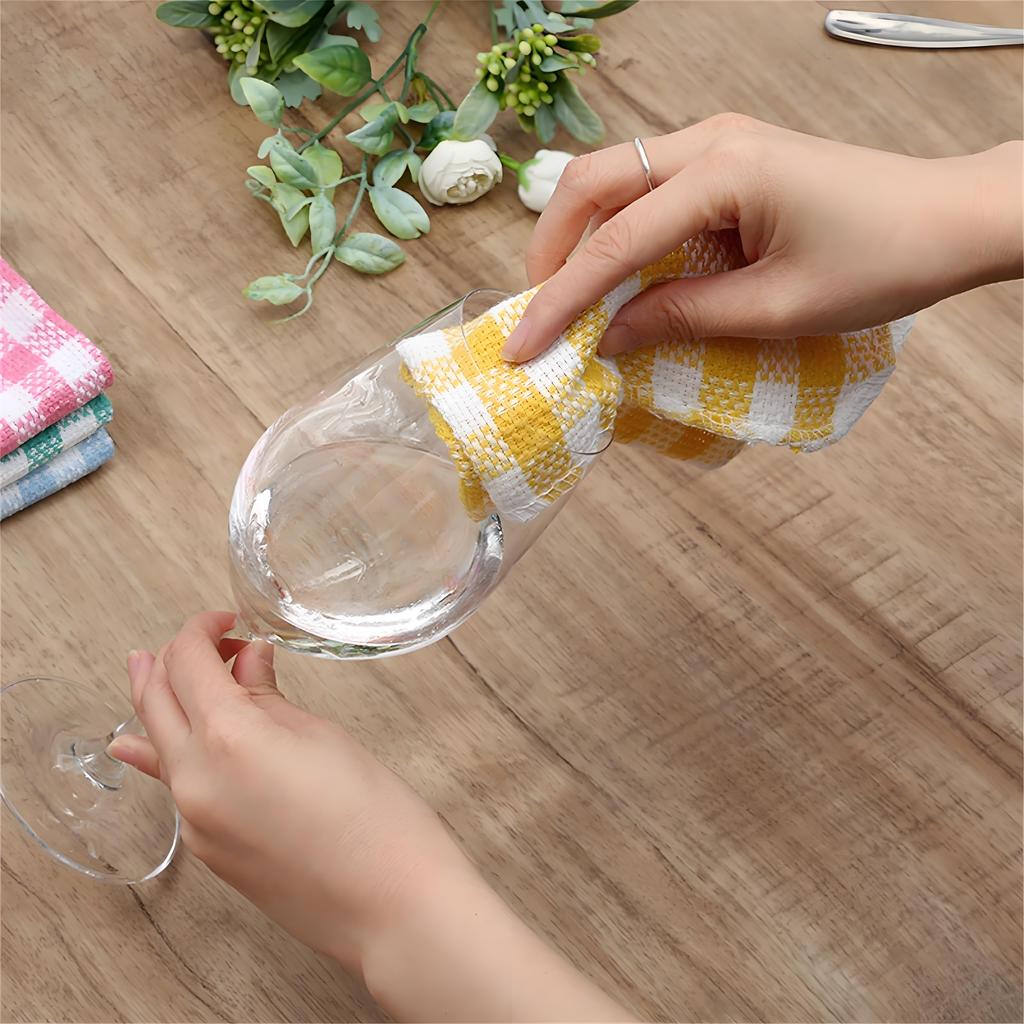Kitchen Dishcloths for Washing Dishes 13.7x13.7 Inches Absorbent Dish Rags Cotton Scrubbing Cloths Dish Towels Sets Kitchen Dish