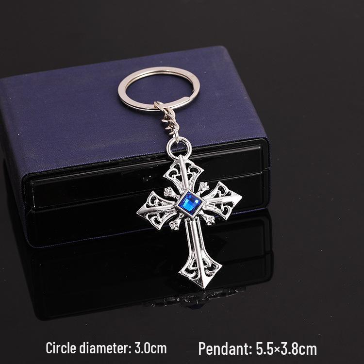 European & American Rock Guitar Keychain: Hip Hop Drip Oil Alloy Pendant Charm for Women's Bags