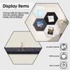 16 Pcs Hexagon Felt Bulletin Board with 50 Push Pins Decorative Hexagon Felt Pin Board for Photos Memos Home and Office Decor