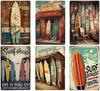 Retro Tin Signs Beach Room Decor Vintage Beachy Bedroom Surfboard Wall Decor 12x8 Inches Sign For Surfer Girl Aesthetic