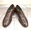80s 90s Vintage Florsheim Size 10 3E 28.0cm Cap Toe Dress Shoes Brown(USED)