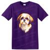 Dog Portrait T Shirt Cute Dog Lover Tee Shih Tzu Fan Art Animal Design