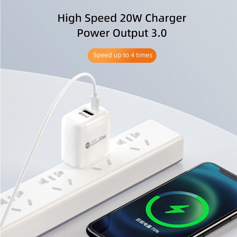 Dual-Port 20W Fast Charger for Apple & Huawei - A+C Compatibility