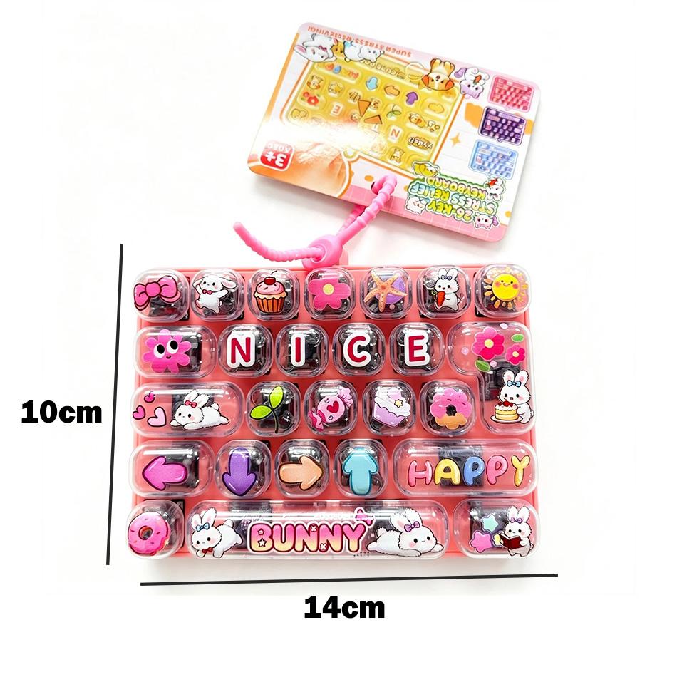 New Popular Cute Stress Relieving Toy 26 Button Press Toy Durable Bag Decoration Family Party Aaaaa