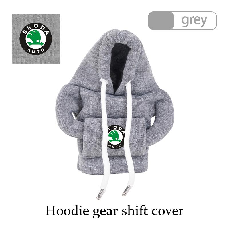 AAFO1 For Skoda Car Logo Gear Shift Knob Cover Hoodie Manual Gear Sweatshirt Decoration Kamiq MK3 Roomster Rapid Kodiaq Karoq Fabia