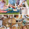 Stainless Steel Tableware Set, Portable 7-piece Set, Knife, Fork, Spoon, Chopsticks, Straw, Camping Supplies Storage, Cross-border Durability 2026